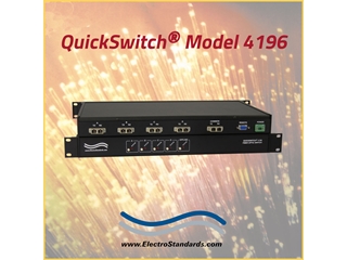 Model 4196, Cat#303196 SC Duplex A/B/C/D/Offline Fiber Switch, 24VDC Voltage Remote Control