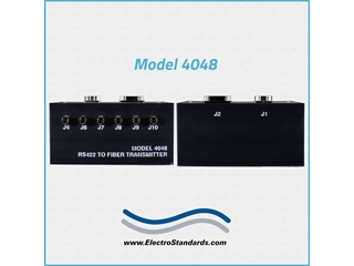 Model 4048 6-Channel ST Fiber Transmitter Unit, Unidirectional Interface Converter 