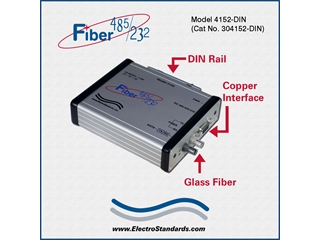 304152-DIN - 4152-DIN ST Fiber to Multi-Point RS485/422/232 Interface Converter