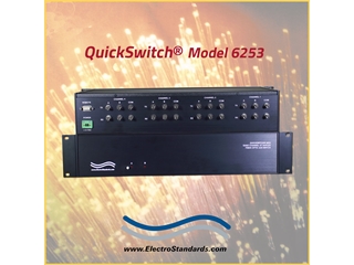 Catalog # 306253 - Model 6253 4-Channel A/B Fiber Optic Switch, with Voltage/Contact Closure Remote, 850 nm