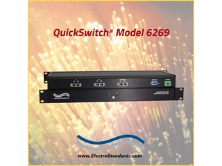Catalog # 306269 - Model 6269 SC Duplex Gigabit A/B Fiber Switch with Contact Closure Remote Control
