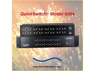 Catalog # 306304 - Model 6304 ST Duplex Fiber Optic ONLINE/OFFLINE Mutually Exclusive Switch, with RS232