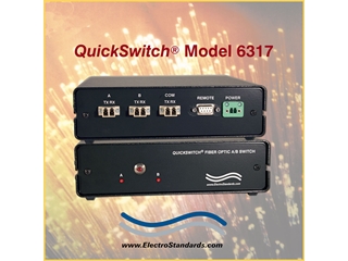 Catalog # 306317 Model 6317 LC Duplex A/B Switch, Single Mode w/Remote & Status