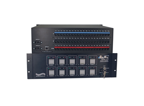 10-Channel, Dual Channel RJ45 Cat5e A/B Switch w/Telnet, Keylock