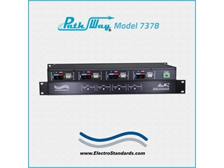 Catalog # 307378 - Model 7378 4-Channel RJ45 Cat 5e OnLine/Offline Switch