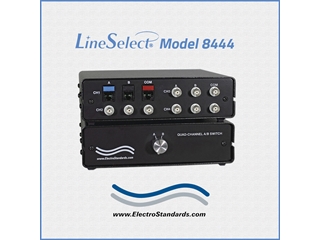 Catalog # 308444 - Model 8444 Quad Channel A/B Switch: 1 Channel RJ45 Cat5e &  3 Channels BNC 75 Ohm