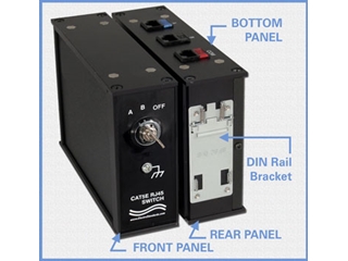 Catalog # 309074 - Model 9074 RJ45 A/B/OFFLINE Switch, DIN Rail Mount