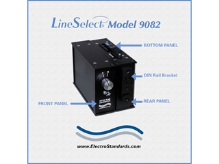 Catalog # 309082 - Model 9082 RJ45 Cat5e 2-Position Switch w/Monitor Port, DIN Rail