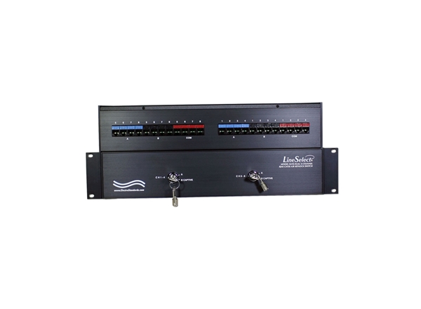 Dual 4-Channel RJ45 Cat5e A/B Keylock Switch, RoHS Compliant