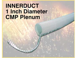 416054 Fiber Optic Corrugated Innerduct 1" Diameter w/Pull String, CMP Plenum Rated, White