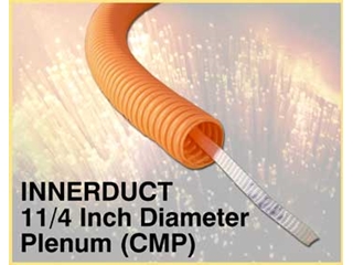 509106 Fiber Optic Corrugated Innerduct, 1 1/4" Diameter w/Pull String,  Plenum CMP, Orange