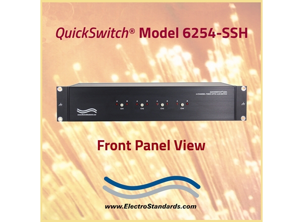 Model 6254-SSH LC Duplex 4-Channel A/B FiberSwitch with SSH and HTTPS GUI