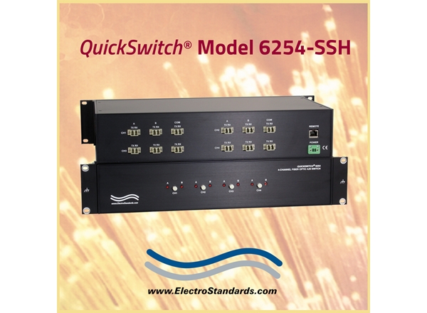 Model 6254-SSH LC Duplex 4-Channel A/B FiberSwitch with SSH and HTTPS GUI