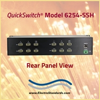 Model 6254-SSH LC Duplex 4-Channel A/B FiberSwitch with SSH and HTTPS GUI