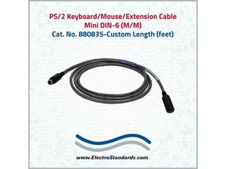 880835 6 Pin Mini DIN Cables M/M, Custom Length