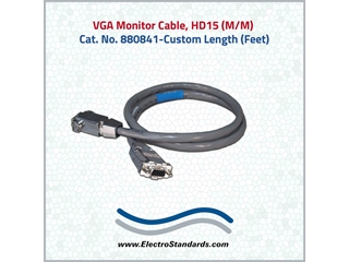 880841 HD15 VGA Monitor Cables, M/M, Custom Length