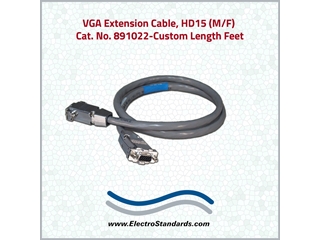 891022 HD15 VGA Extension Cables M/F, Custom Length