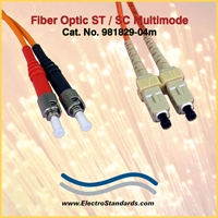 ST/SC Multimode, Fiber Optic Cable Asssembly