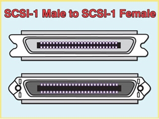 982007 SCSI Cable, SCSI-1 (M) to SCSI-1 (F), Custom Length