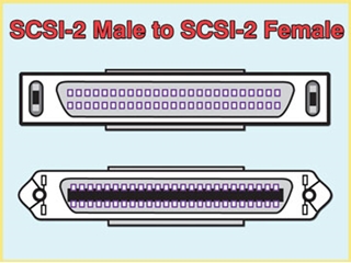 982011 SCSI Cables, SCSI-2 (M) to SCSI-2 (F), Custom Length 