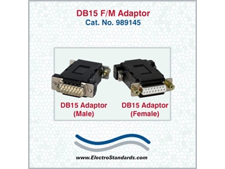 DB15 Female/Male Adaptor for use with Contact Closure Signaling Cable, 989145