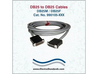 990105 DB25 Cables, RS232 M/F, Custom Lengths