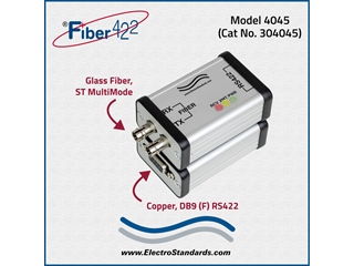 304045 - Model 4045 High Speed  ST Fiber to RS422 Interface Converter