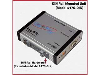 Model 4176-DIN High Speed USB to RS485/422/232 Interface Converter, DIN Rail Mounted Hardware, Catalog 304176-DIN