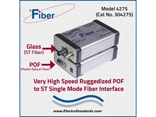 304275 - Model 4275 POF to ST Single Mode Fiber Interface Converter