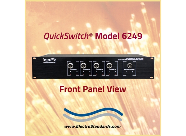 4-Channel LC Duplex A/B Fiber Optic Switch, Single Mode