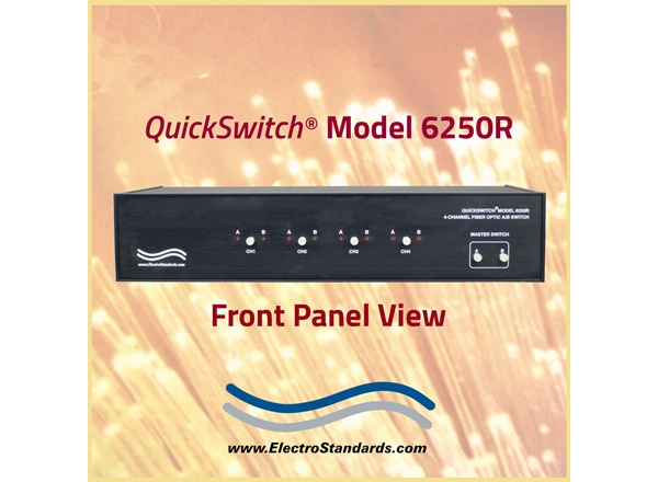 RoHS 4-Channel SC Duplex A/B Fiber Optic  Switch, Single Mode