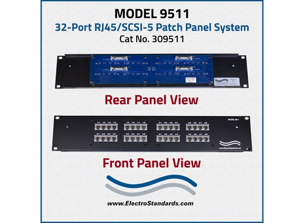 32-Port RJ45 SCSI-5 Patch Panel System