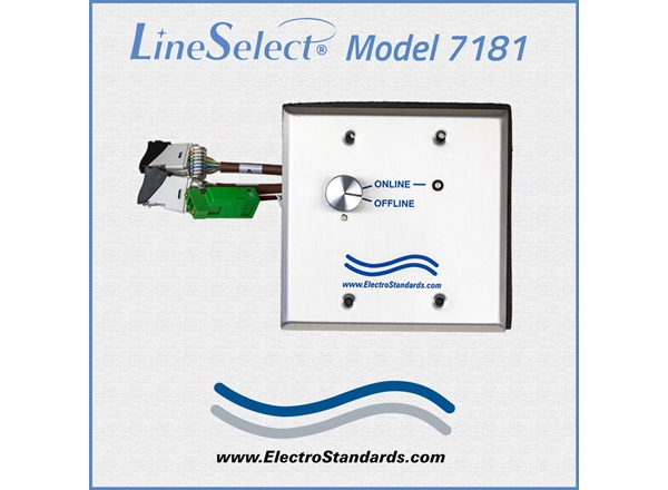 RJ45 CAT5e Online/Offline Rotary Switch, 12VDC Power for LED