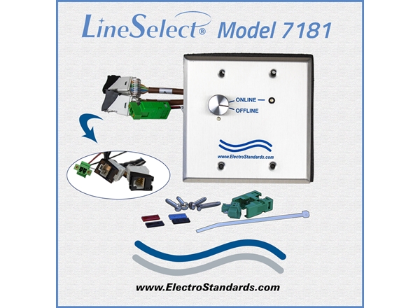 RJ45 CAT5e Online/Offline Rotary Switch, 12VDC Power for LED