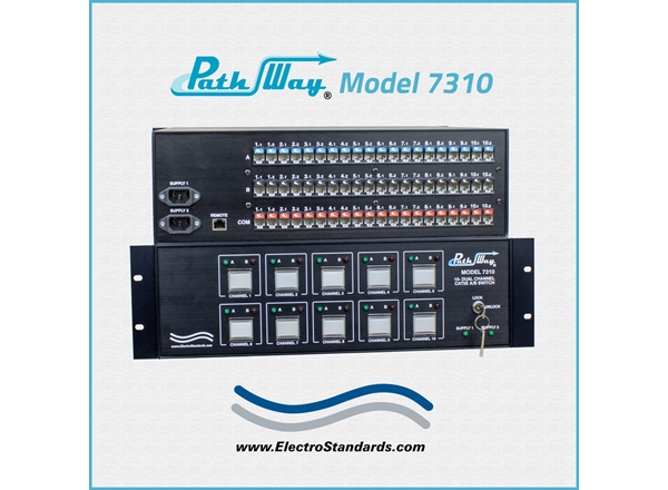 10-Channel, Dual Channel RJ45 Cat5e A/B Switch w/Telnet, Keylock