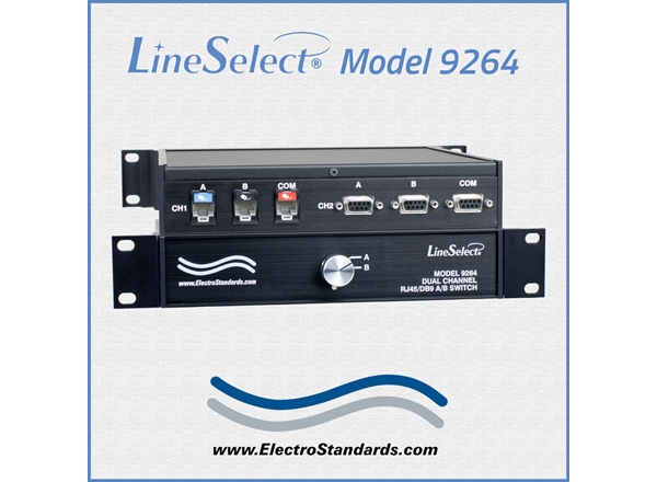 Model 9264 DUAL Channel DB9/RJ45 A/B Switch