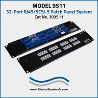 32-Port RJ45 SCSI-5 Patch Panel System