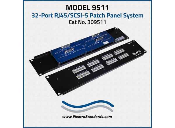 32-Port RJ45 SCSI-5 Patch Panel System