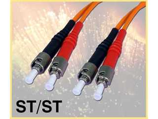 990750-01m ST/ST, Fiber Optic Cables 62.5/125, Multimode, Orange OM1, 1 Meter