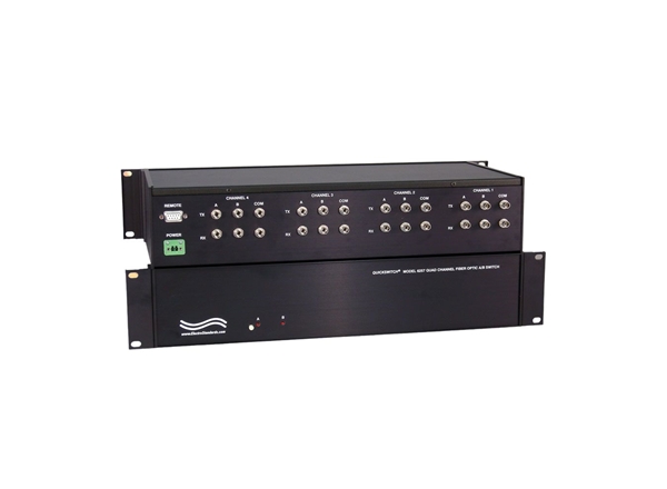 4-Channel A/B Fiber Optic Switch with Voltage/Contact Closure Remote,1300 nm