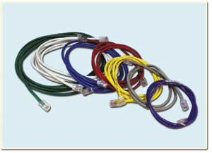 990249-025 CAT 5e Patch Cables, RJ45, No Boots, Red, 25 Feet, 350 MHz, UTP