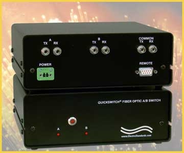 QuickSwitch 6190 Fiber Optic A/B Switch, ST Duplex, Dual Wavelength, GUI